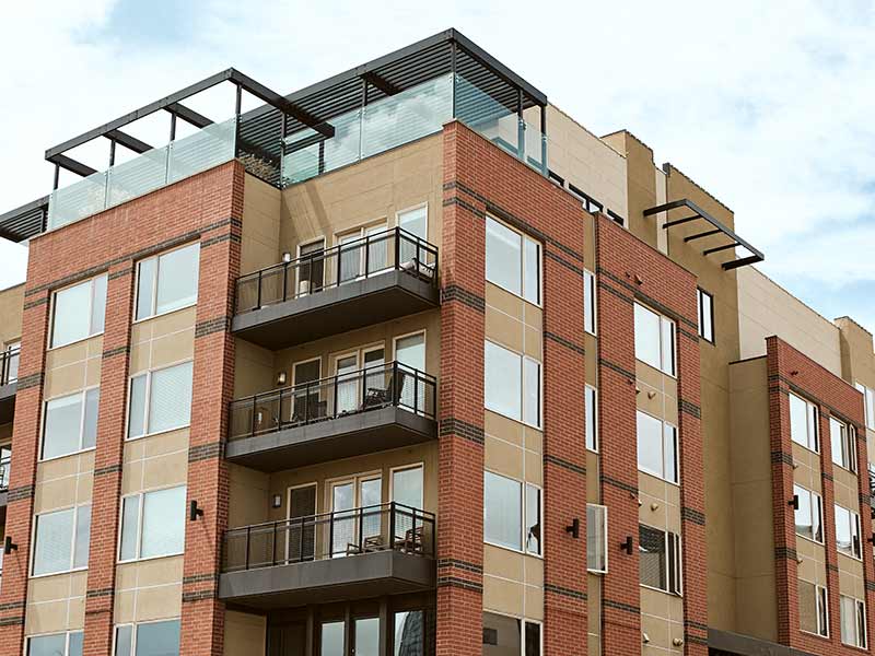 a modern condo building