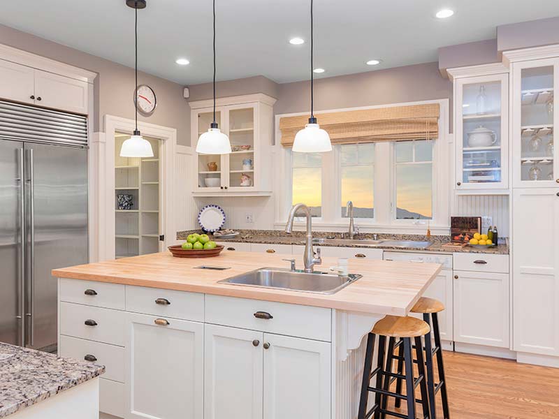 a luxry kitchen interior